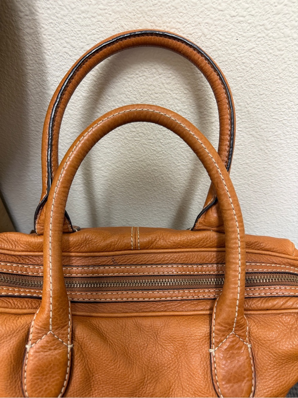 MARC BY MARC JACOBS Aline Cognac Brown Leather Satchel - Picture 12 of 16